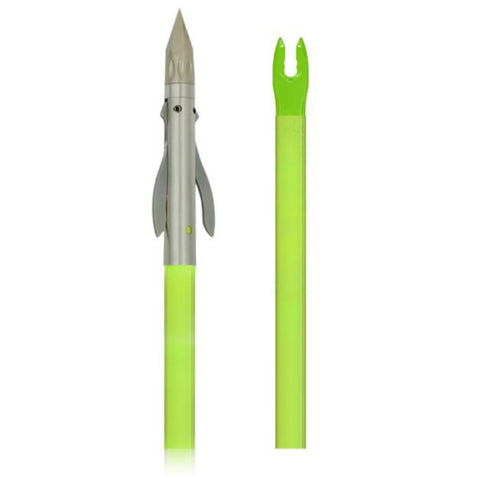 Muzzy Iron 2 Blade Fish Point w- Chartreuse Arrow