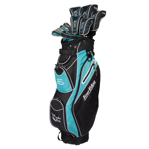 Tour Edge Moda Silk Womens Golf Set-Black-LT Blue-RH 