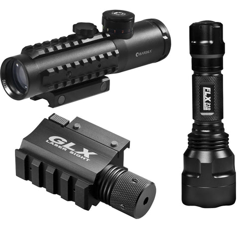 Barks 4x30 IR Electro Sight-Grn Laser-210 Lum LED Flashlight