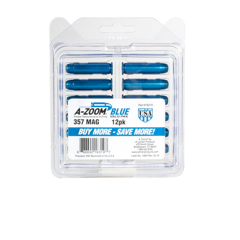 A-ZOOM 357 MAG Snap Cap BLUE 12PK