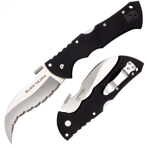 Cold Steel Talon II Folder 4.0 in Plain Black G-10 Handle